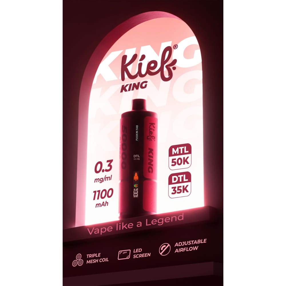 جهاز فيب شيشة كيف كينج 3 نيكوتين 50000 شفطة عدة نك...