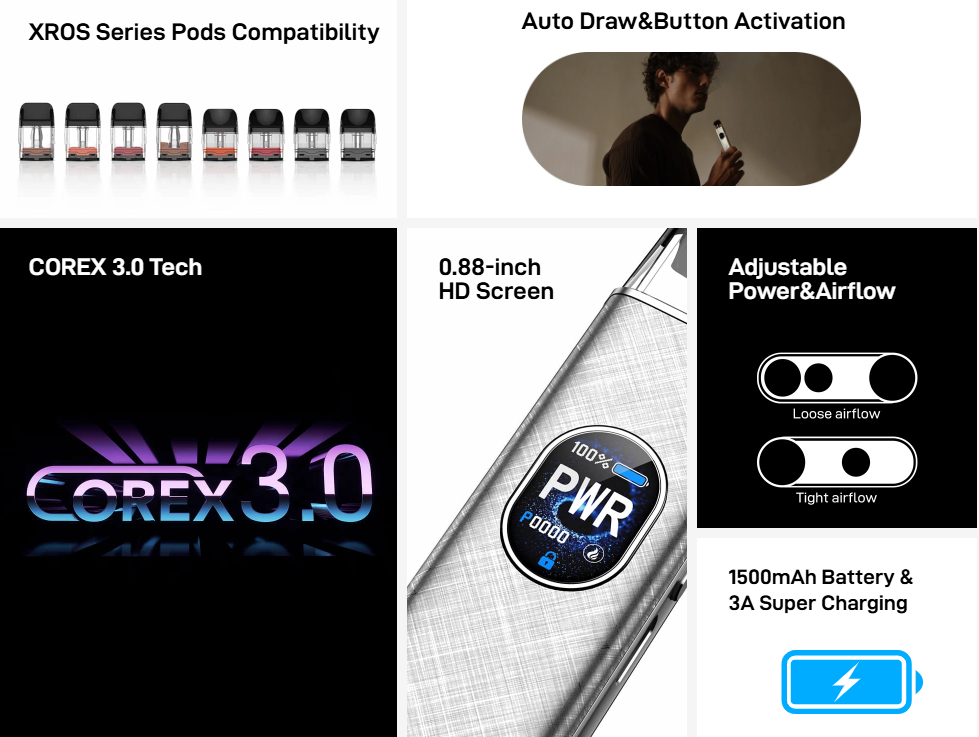 Vaporesso Xros 5 جهاز سحبة و شيشة اكس روز 5 من فيب...