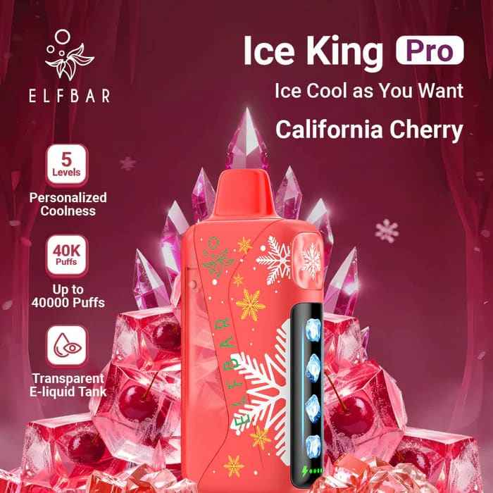 ELFBAR ICE KING PRO سحبة سيجارة الفبار ايس كينق بر...