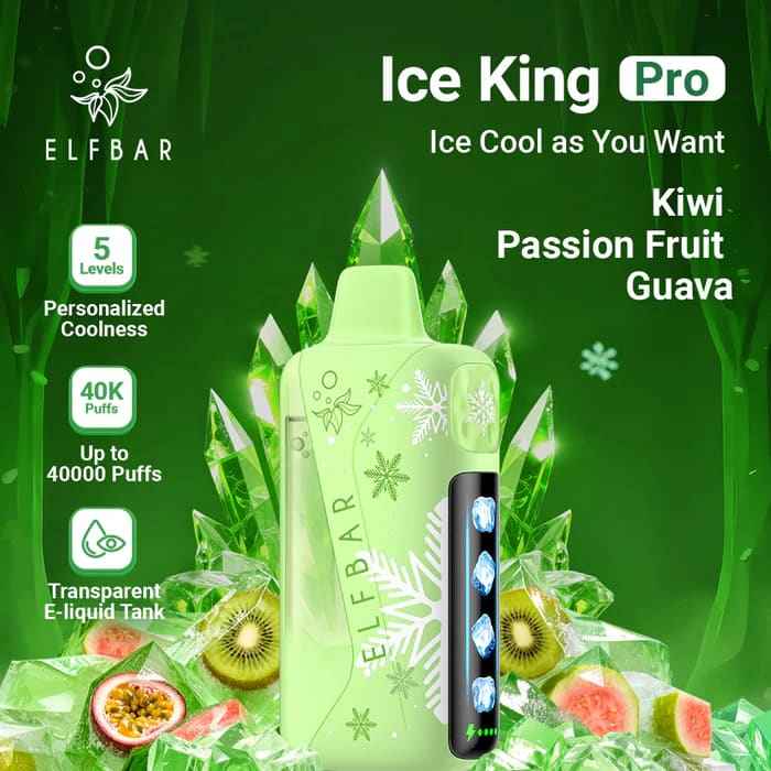ELFBAR ICE KING PRO سحبة سيجارة الفبار ايس كينق بر...