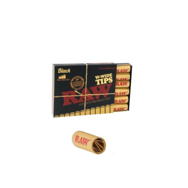 فلاتر ورق راو بلاك 18 حبه Raw Pre Rolled Filter Ti...