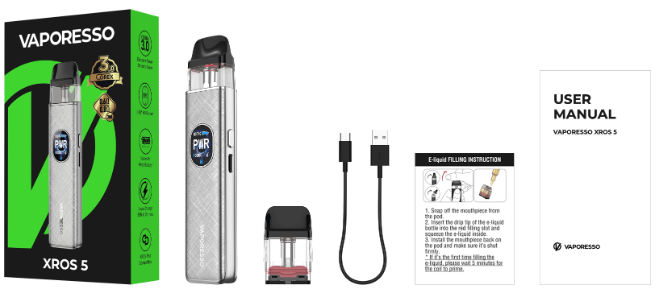 Vaporesso Xros 5 جهاز سحبة و شيشة اكس روز 5 من فيب...