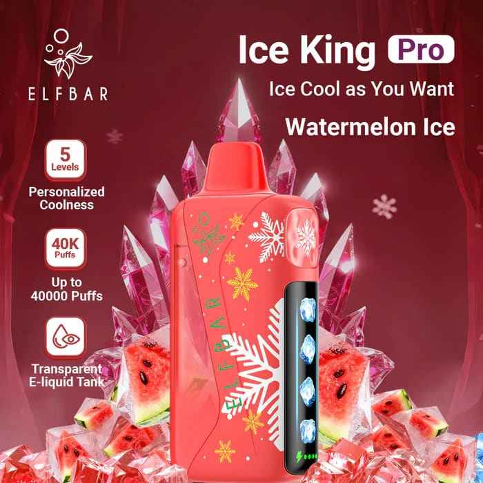 ELFBAR ICE KING PRO سحبة سيجارة الفبار ايس كينق بر...