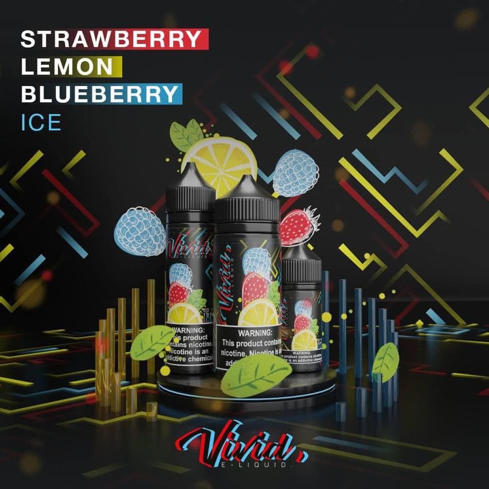 نكهة فيب فراولة ليمون توت ازرق ايس من فيفيد (100مل...