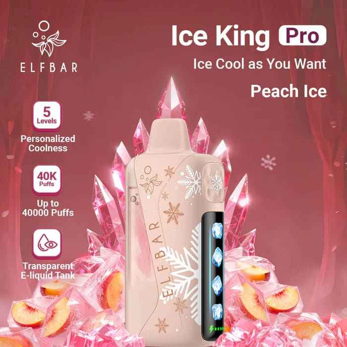 ELFBAR ICE KING PRO سحبة سيجارة الفبار ايس كينق بر...