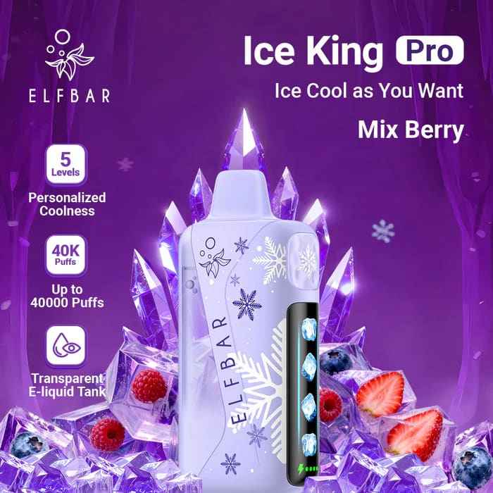 ELFBAR ICE KING PRO سحبة سيجارة الفبار ايس كينق بر...