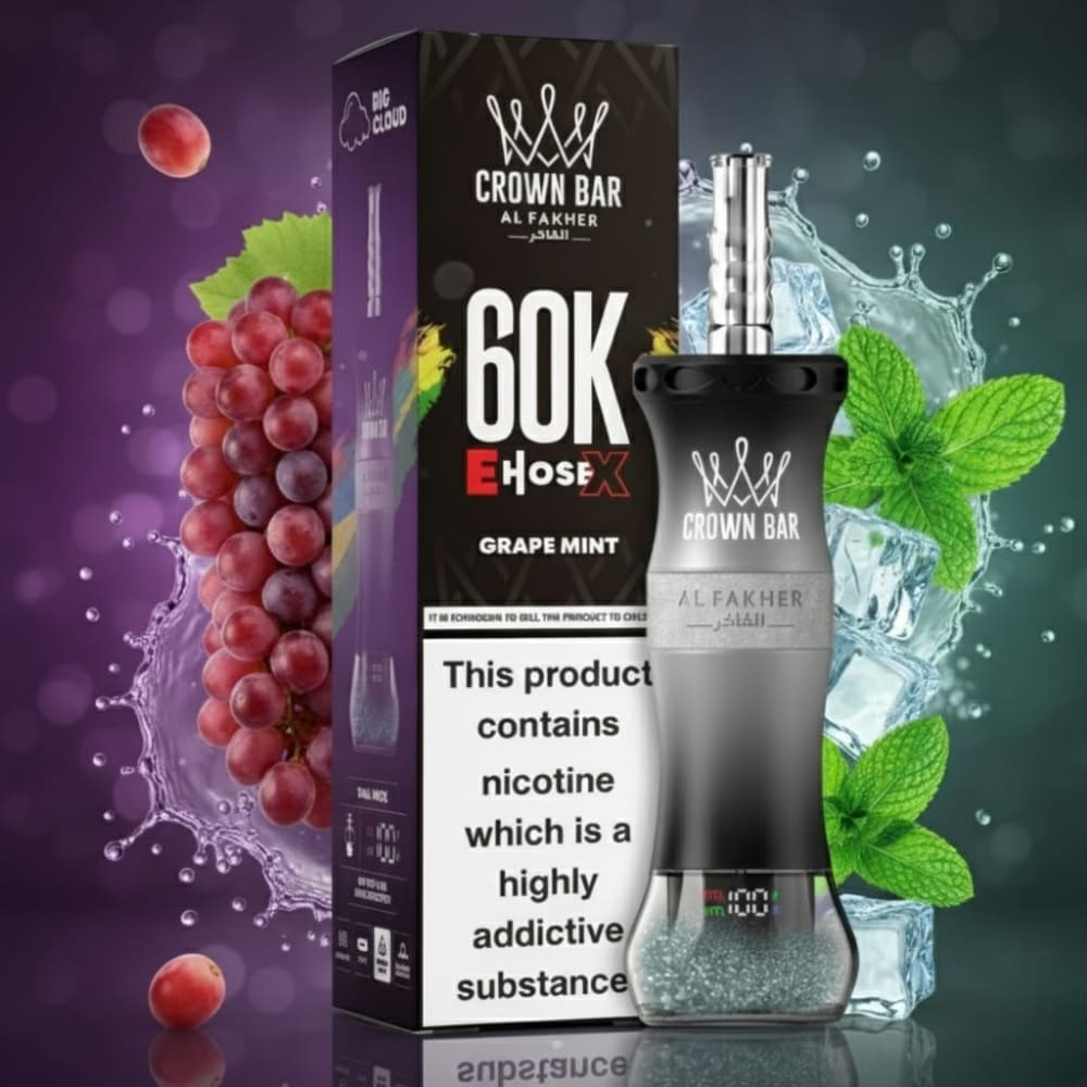 جهاز فيب شيشة الفاخر اي هوس اكس 60000 شفطة 6 نيكوت...