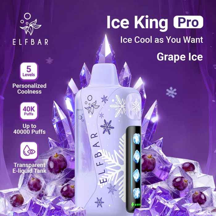 ELFBAR ICE KING PRO سحبة سيجارة الفبار ايس كينق بر...