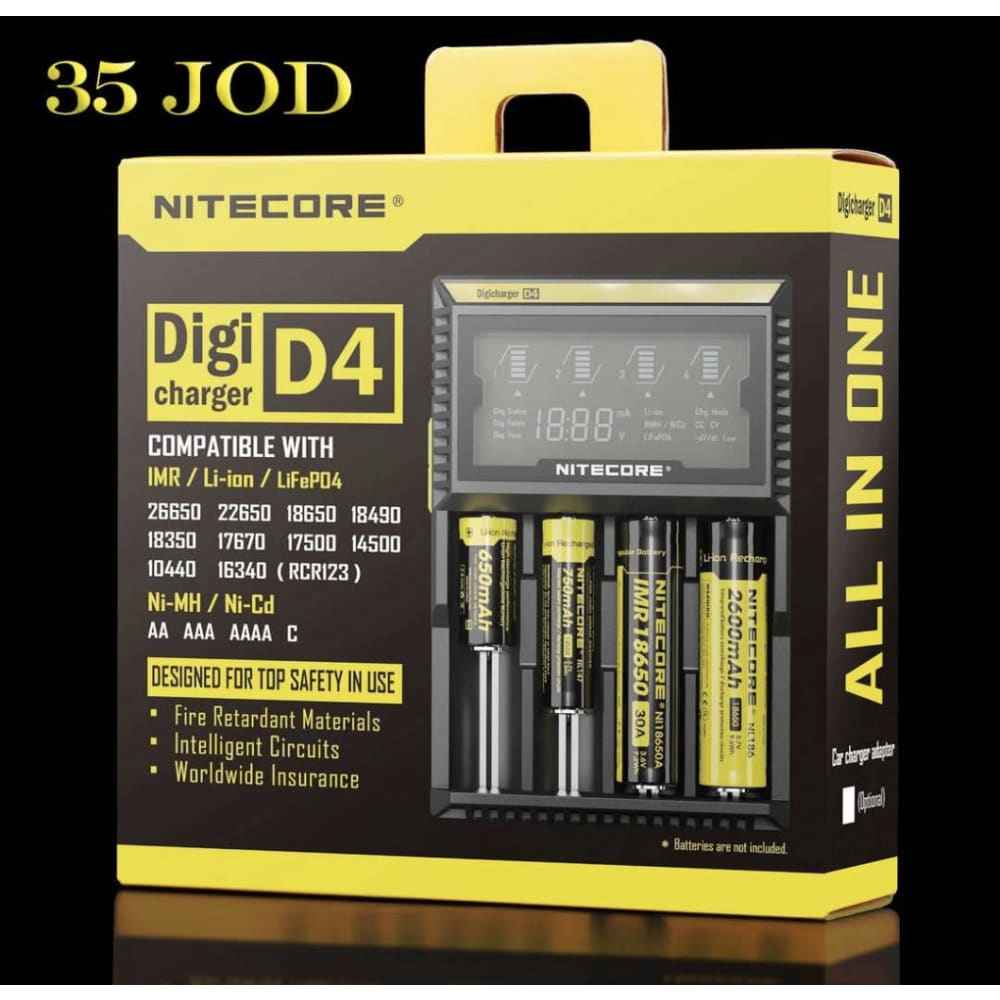 شاحن بطارية رباعي من نايت كور NITECORE D4 Digi Cha...
