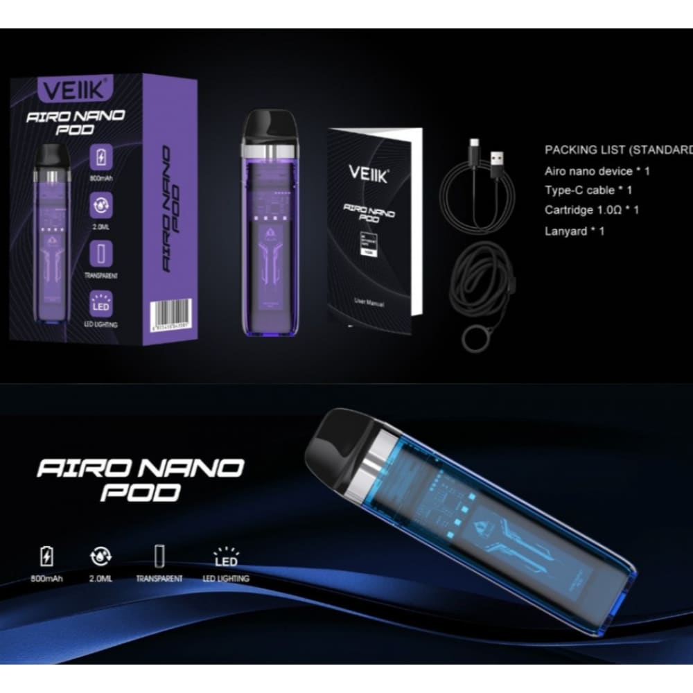 VEIIK جهاز سحبة و شيشة سيجارة ايرو نانو