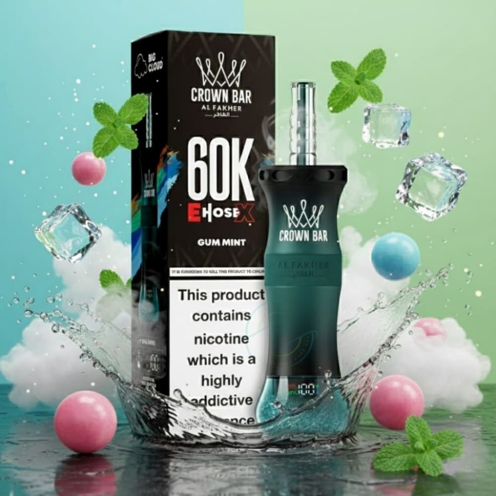 جهاز فيب شيشة الفاخر اي هوس اكس 60000 شفطة 6 نيكوت...