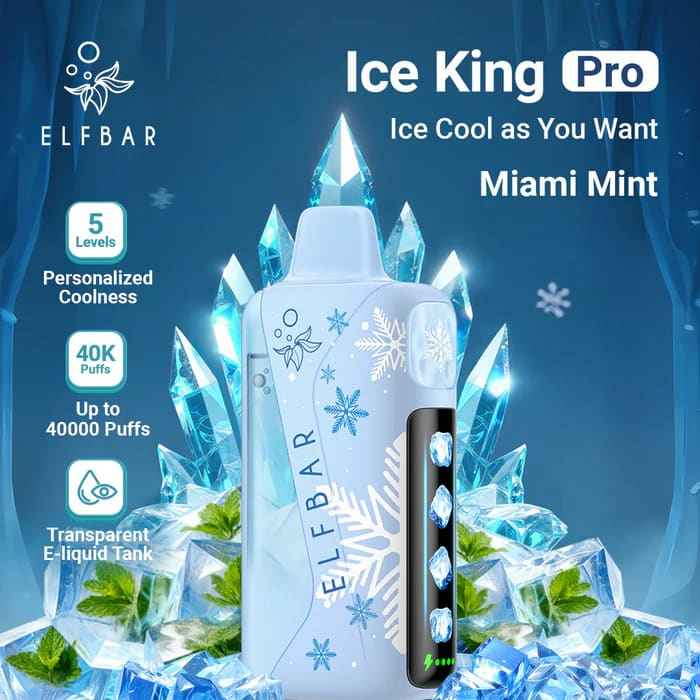 ELFBAR ICE KING PRO سحبة سيجارة الفبار ايس كينق بر...